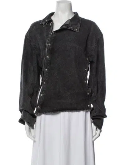 Pre-owned Jade Cropper Denim Jacket In Blue