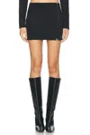 Jade Cropper Double Zipper Mini Skirt In Black
