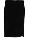 Jade Cropper Draped Midi Skirt In Black