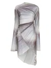 Jade Cropper Draped Twisted Mini Dress In 中性色