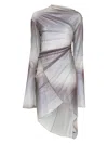 Jade Cropper Draped Twisted Mini Dress In Neutrals