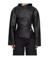 Jade Cropper Gigi Leather Jacket In Black