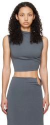 Jade Cropper Asymmetric T-shirt In 207 - Dye Grey