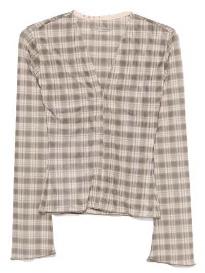 Jade Cropper Hook-eye Cardigan In Neutrals