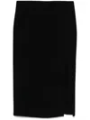 Jade Cropper Draped Midi Skirt In Black