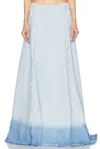 Jade Cropper Maxi Skirt In Light Blue