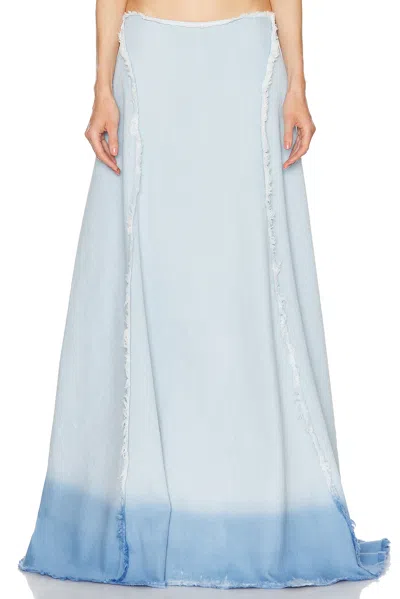 Jade Cropper Maxi Skirt In Light Blue