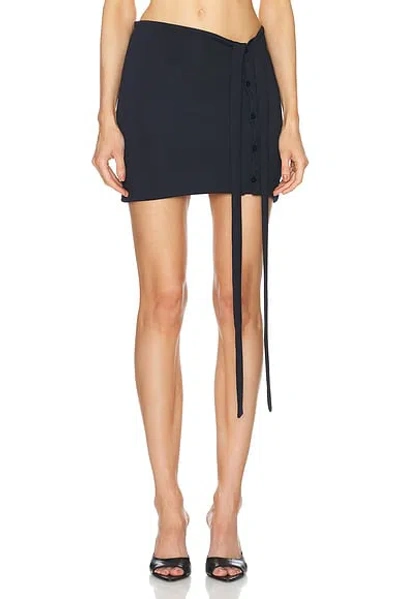 Jade Cropper Mini Skirt In Dark Navy