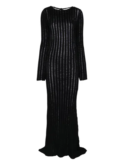 JADE CROPPER OPEN-BACK KNITTED MAXI DRESS
