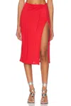 Jade Cropper Side Slit Midi Skirt