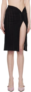Jade Cropper Ssense Exclusive Black Hook-eye Midi Skirt In 009 Black