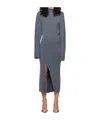 Jade Cropper Vented Midi Dress In Gray
