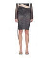 Jade Cropper Gray Wrap Midi Skirt In Gray
