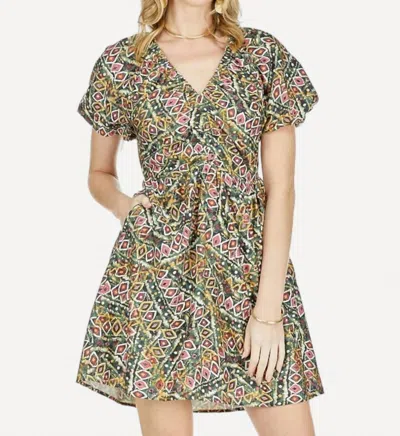 Jade Diamond Art Dress In Multi Color