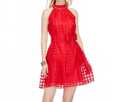 Jade Eden Halter Dress In Red