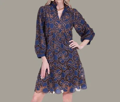Jade Empress Dress In Midnight Blue