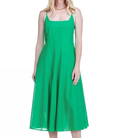 Jade Fit And Flare Dress In Green