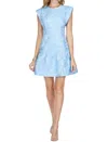 Jade Flutter Hem Mini Dress In Blue In Blue