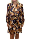 Jade Ginger Mini Dress In Brown In Brown