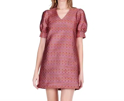 Jade Halee Dress In Pink/gold In Multi
