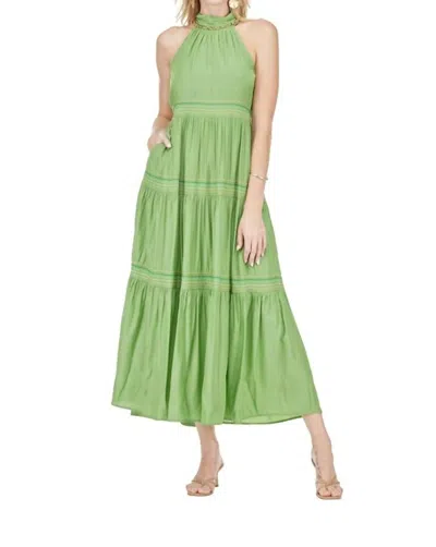 Jade Halter Maxi Dress In Grass In Green