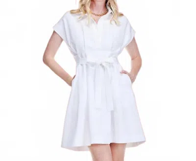 Jade Hamptons Horizon Short-sleeve Shirt Dress In White