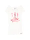 Jade Jagger Logo-print T-shirt In White