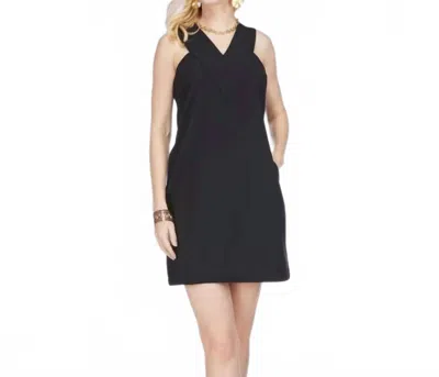Jade Kai V-yoke Halter Dress In Black