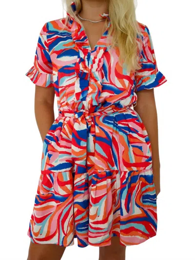 Jade Kyla Colorful Swirl Dress In Multi
