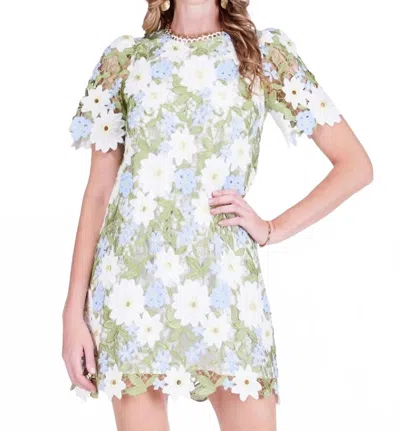 Jade Lace Mini Dress In Wildflower In Multi