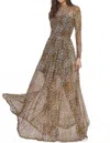Jade Laressa Maxi Print Dress In Cheetah In Brown