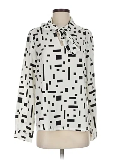 Pre-owned Jade Long Sleeve Blouse In Ivory