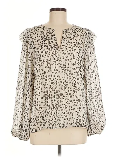 Pre-owned Jade Long Sleeve Blouse In Ivory