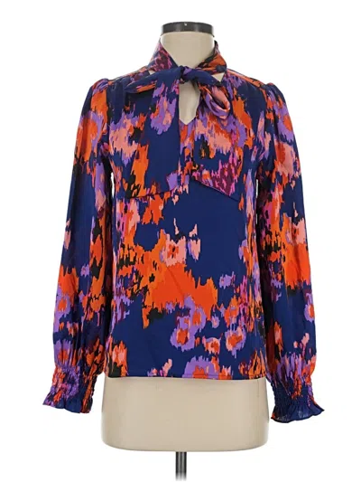 Pre-owned Jade Long Sleeve Blouse In Purple