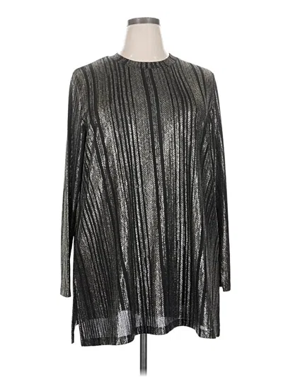 Jade Long Sleeve Blouse In Silver