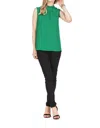 Jade Melody Tam Cinched Neck Shell Top In Green In Green