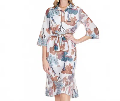 Jade Mirror Harvest Midi Dress In White In Multi