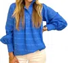 Jade Nara Long Sleeve Top In Blue In Blue