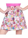 Jade Pleated Skirt In Painted Flora In Multi