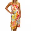 Jade Poppy Midi Dress In Multi In Multi