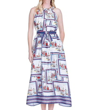 Jade Postcards Halter Midi Dress In Harbour In Multi