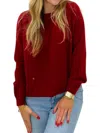 Jade Ruby Sweater In Red