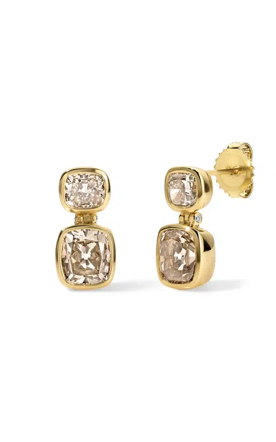 Jade Ruzzo 18k Yellow Gold Amelia Earrings In Brown