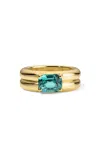 Jade Ruzzo 18k Yellow Gold Anna Band In Green