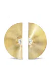 JADE RUZZO 18K YELLOW GOLD CYMBAL EARRINGS