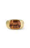 Jade Ruzzo 18k Yellow Gold Cymbal Ring In Orange