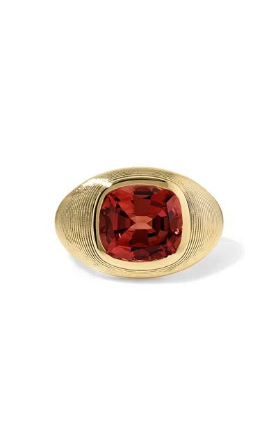 Jade Ruzzo 18k Yellow Gold Cymbal Ring In Red
