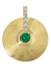 Jade Ruzzo 18k Yellow Gold Diamond And Emerald Pendant In Gold