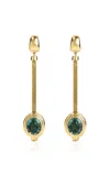 Jade Ruzzo 18k Yellow Gold Ooak Josephine Earrings In Blue