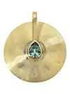 Jade Ruzzo 18k Yellow Gold Seafoam Tourmaline Pendant In Gold